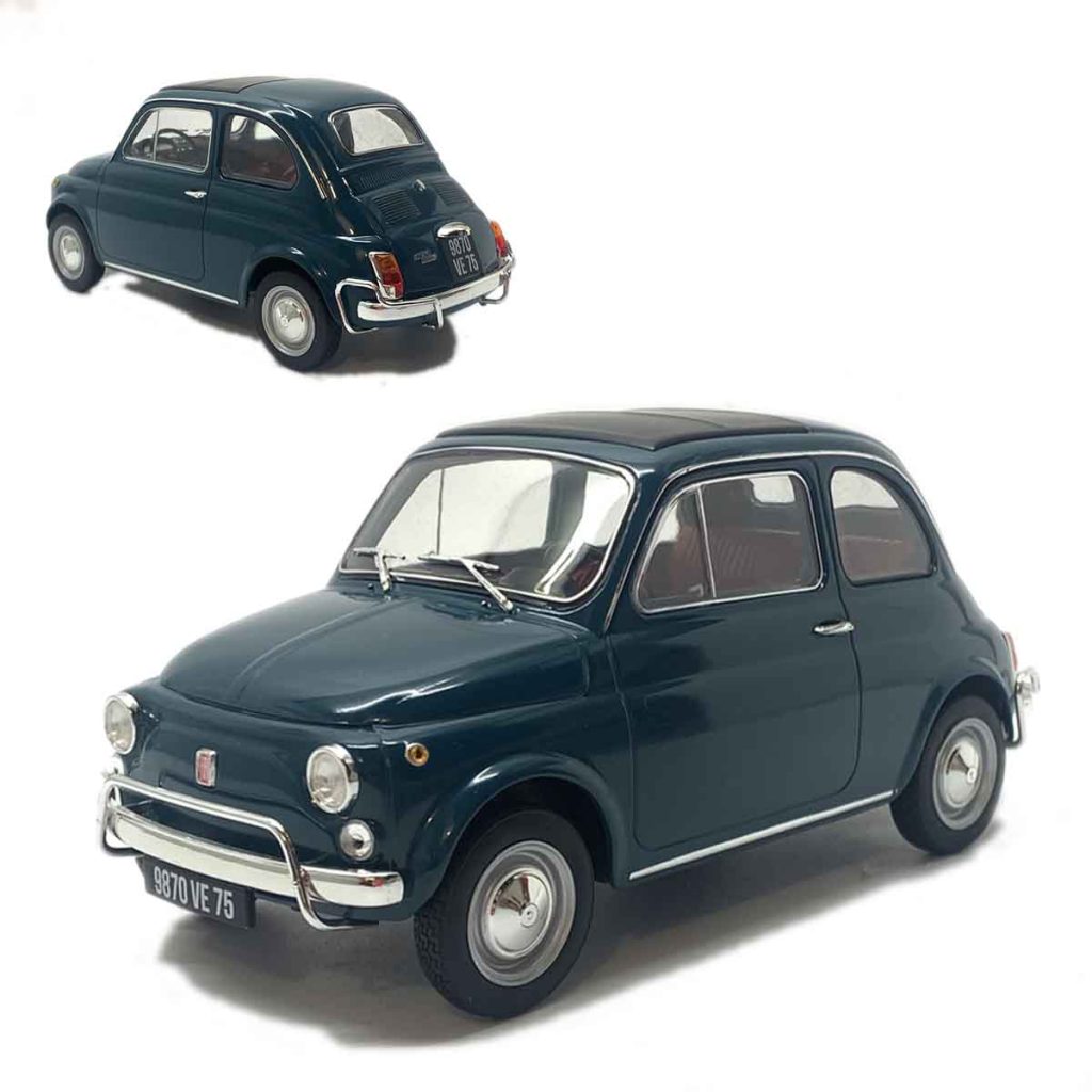 Norev 187777 Fiat 500 L 1968 Bleu Pastel - Coffret Naissance 1/18 - NEUF En Précommande