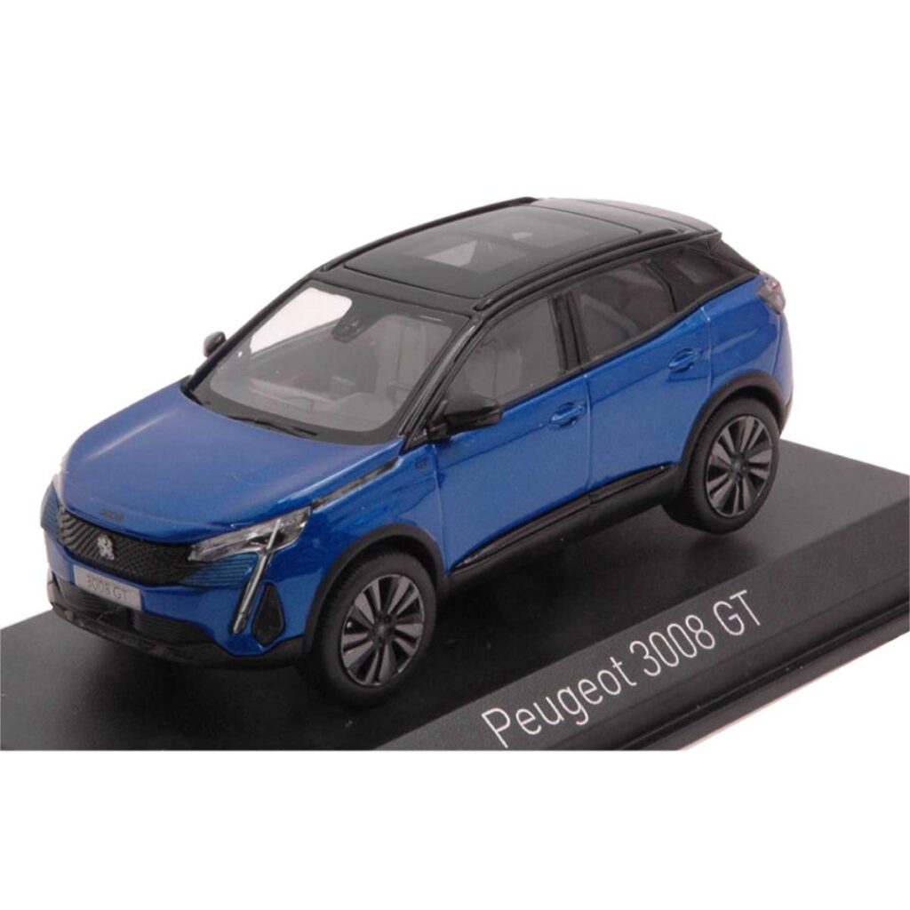 PEUGEOT 3008 GT BLACK PACK 2021 Vertigo Blue 1:43 - NOREV cod.NV473919 ...