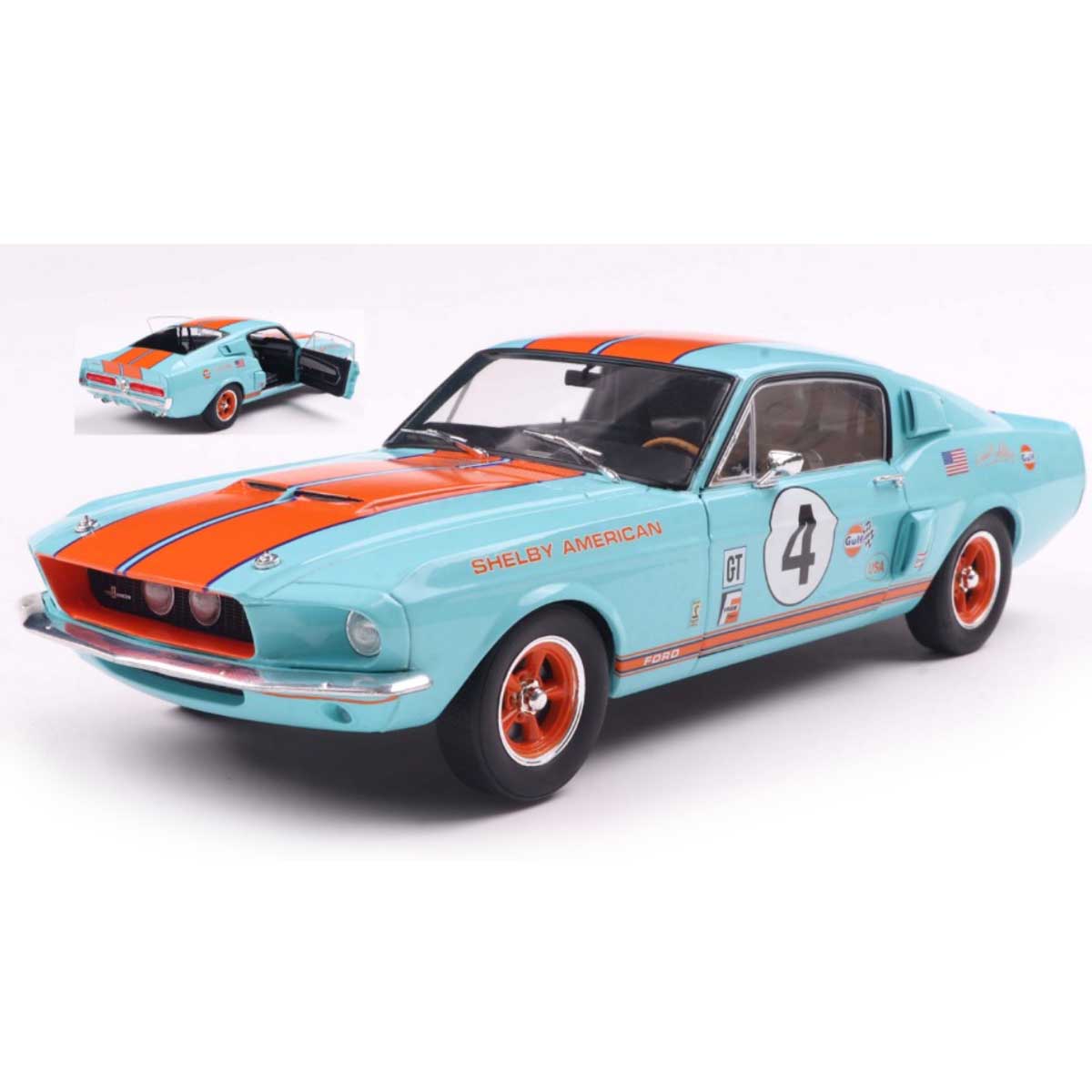 FORD MUSTANG SHELBY GT500 N.4 Racing Tribute 1967 1.18 - SOLIDO cod.SL1802911