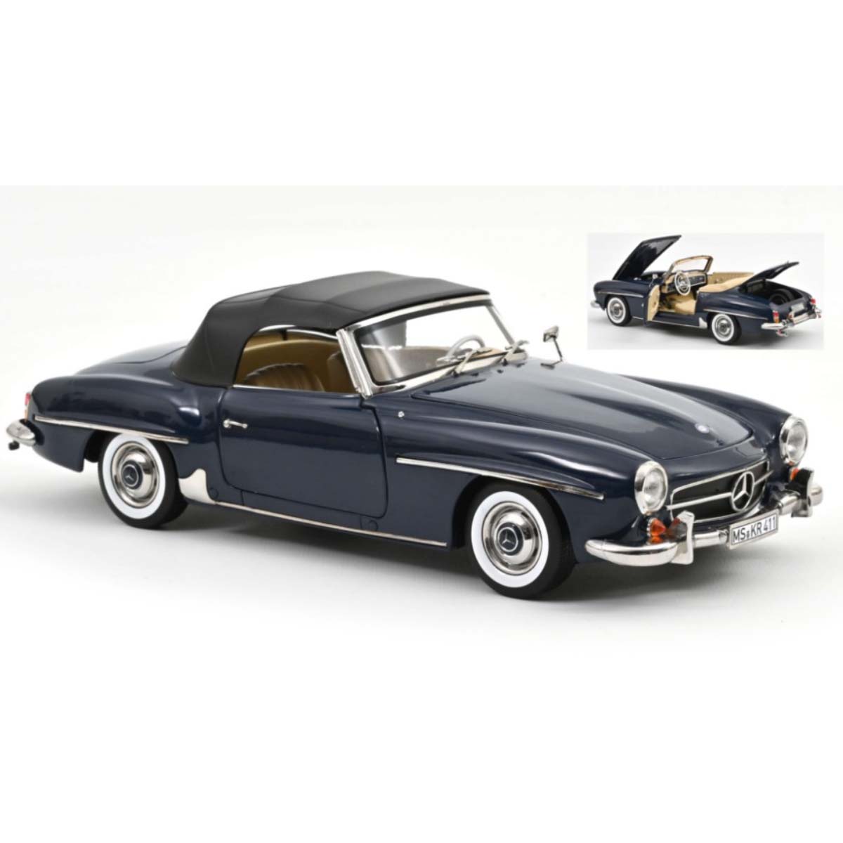 MERCEDES 190 SL 1957 MIDDLE BLUE 1.18 - NOREV