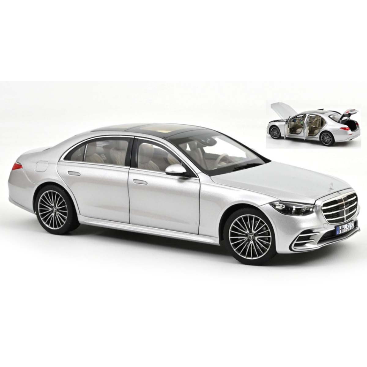 MERCEDES-BENZ S-CLASS AMG-LINE 2021 Brillant Silver 1.18 - NOREV cod.NV183805