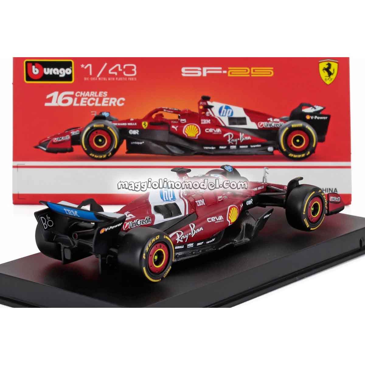 FERRARI F1 SF-25 N.16 2025 CHARLES LECLERC - BURAGO cod.18-362-L 1