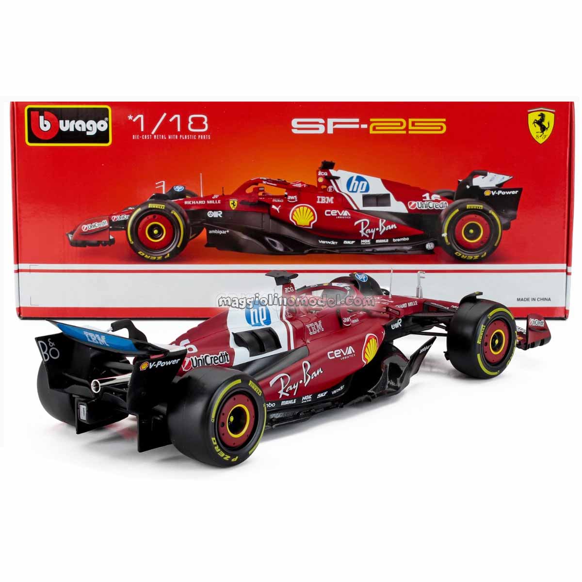 FERRARI - F1 SF-25 TEAM SCUDERIA FERRARI N 16 SEASON 2025 Charle Leclerc 1.18 - BURAGO cod.16816-L 02