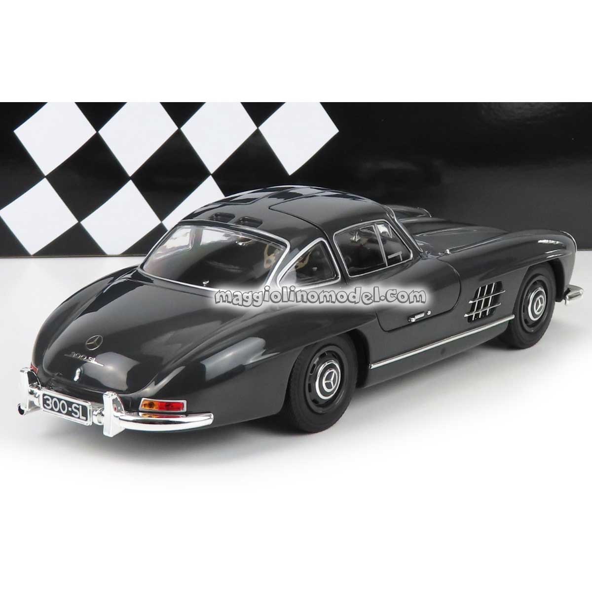 MERCEDES BENZ 300SL COUPE (W198) 1955 Dark Grey 1.18 - MINICHAMPS Cod.110037219 1