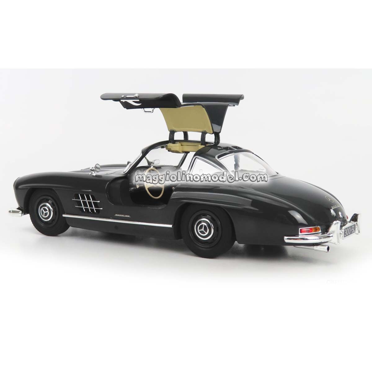 MERCEDES BENZ 300SL COUPE (W198) 1955 Dark Grey 1.18 - MINICHAMPS Cod.110037219 3