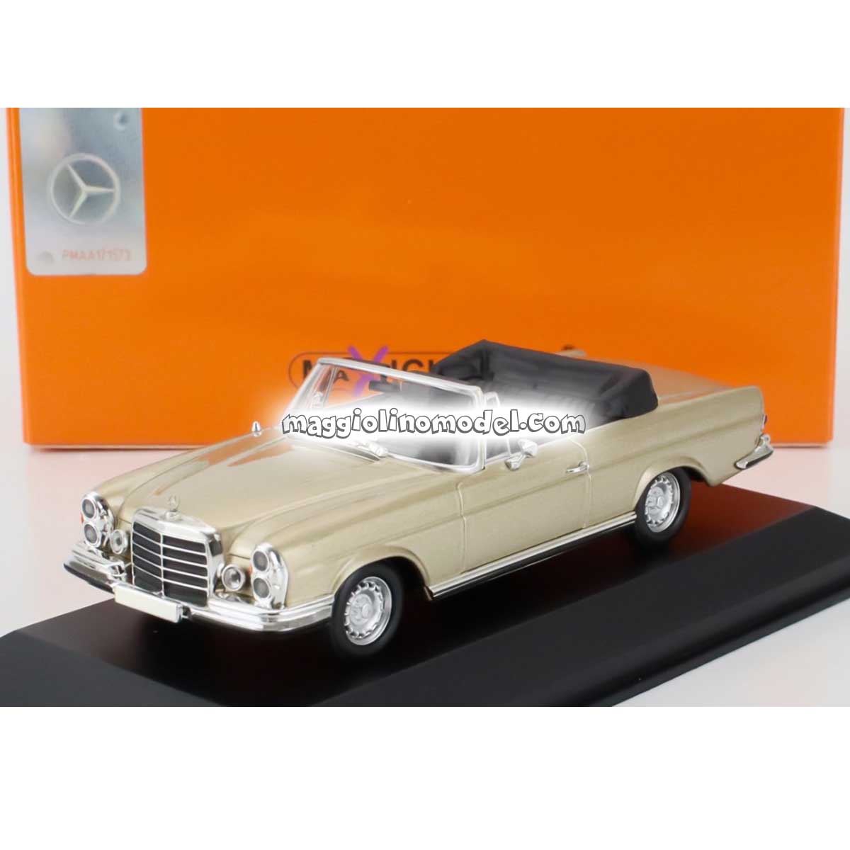 MERCEDES BENZ S-CLASS 280SE 3.5 (W111) Cabriolet 1970 Gold 1.43 - MINICHAMPS cod.940038130