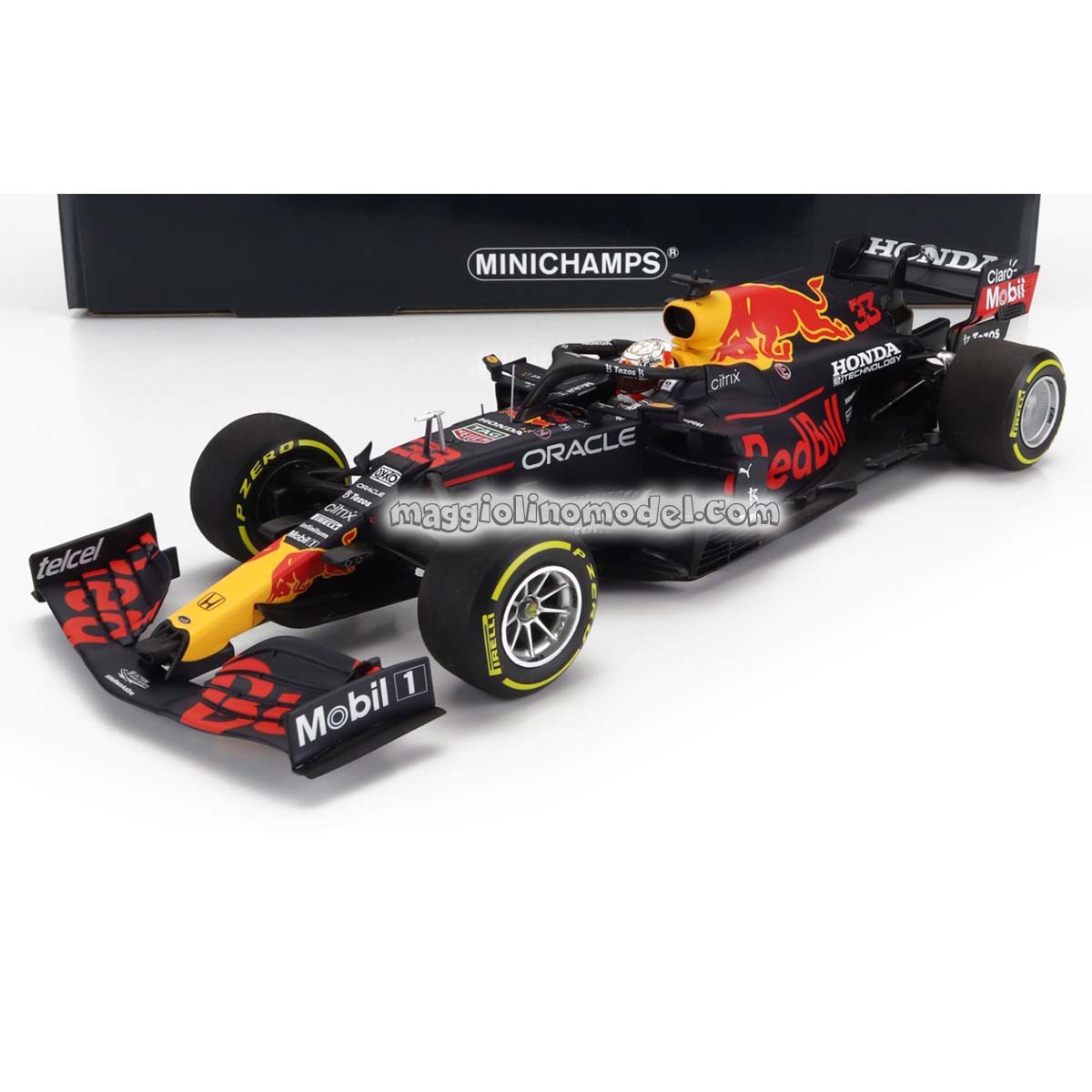 RED BULL F1 RB16B RED BULL RACING N 33 World Champion Winner Mexico GP 2021 MAX VERSTAPPEN - MINICHAMPS cod.110211933