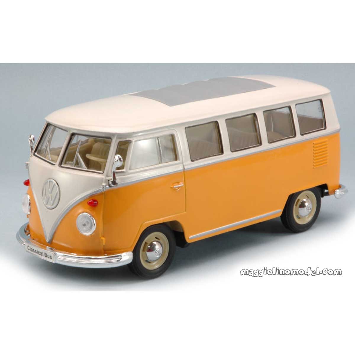 VOLKSWAGEN T1 BUS 1963 ORANGE-CREAM 1.24 - WELLY cod.WE2095OR WE22095Y