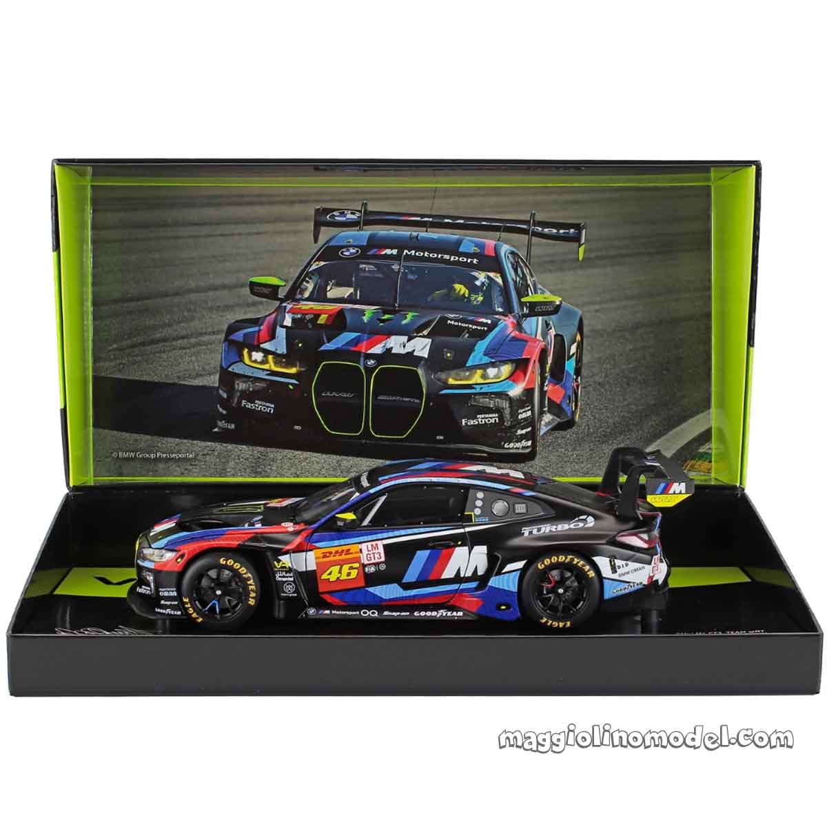 BMW 4-SERIES M4 GT3 TEAM WRT N 46 6h SAU PAULO 2024 VALENTINO ROSSI - MAXIME MARTIN - AHMAD AL HARTHY 1.18 - MINICHAMPS cod.113242646
