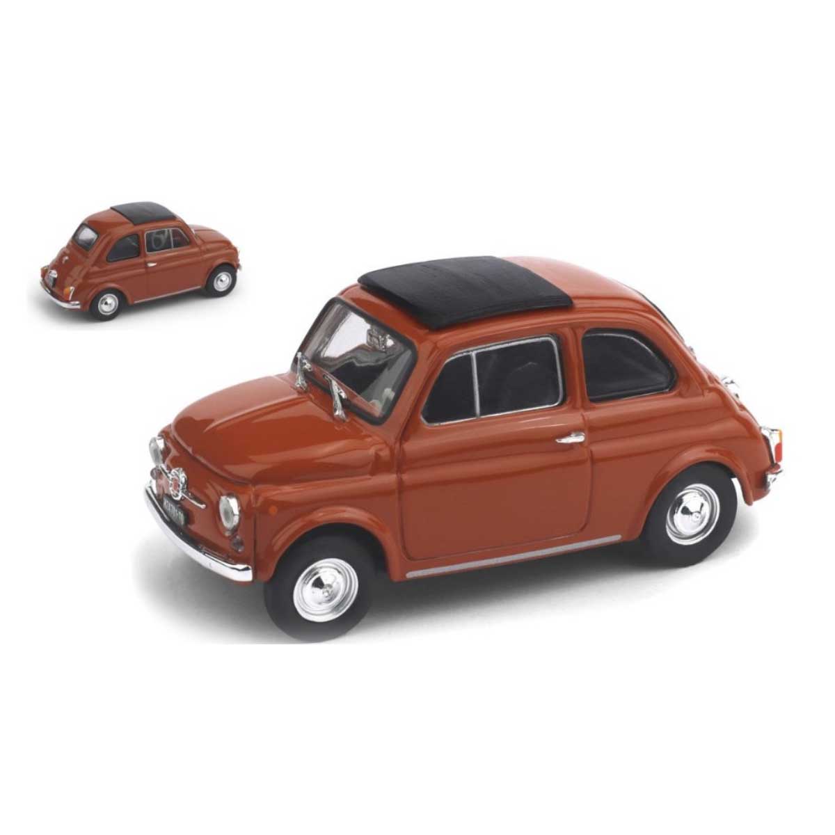 FIAT 500F CHIUSA 1965-1972 Rosso Corallo Chiaro 1.43 - BRUMM cod.BM0455-14