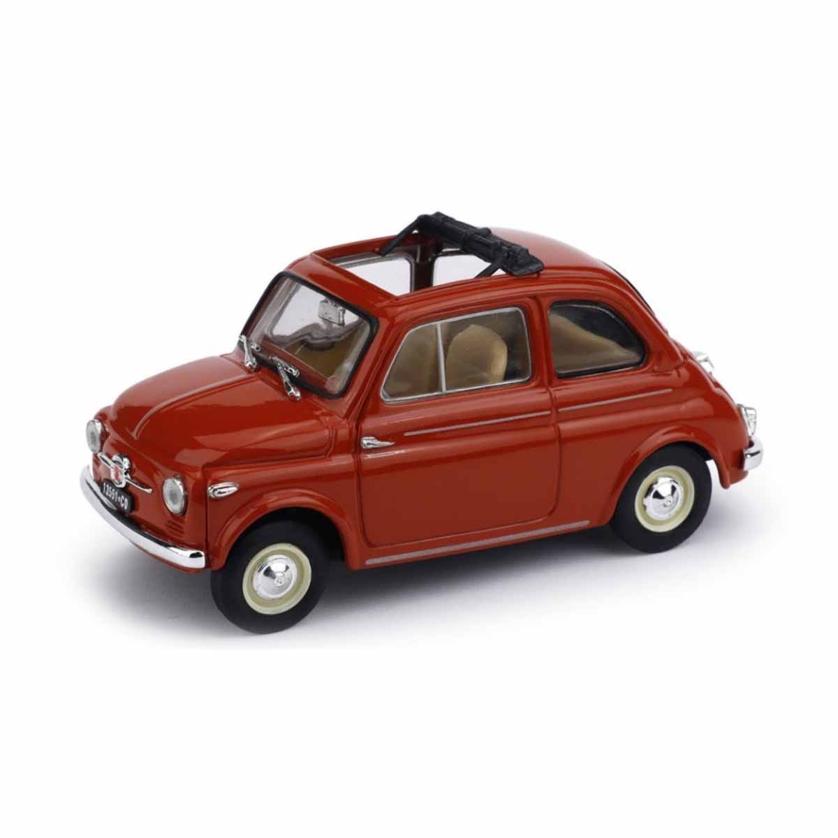 FIAT NUOVA 500 APERTA 1959 Rosso Corallo 1.43 UPD - BRUMM cod.BM0364-01
