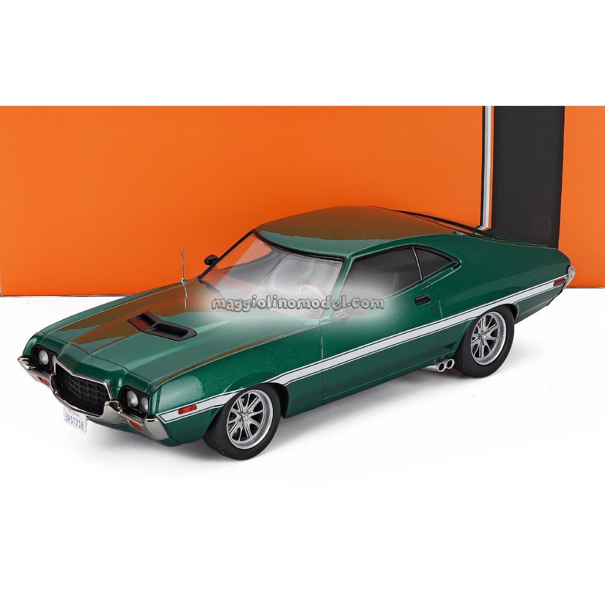 FORD GRAN TORINO SPORT 1972 GREEN 1.18 - IXO MODEL cod.18CMC264