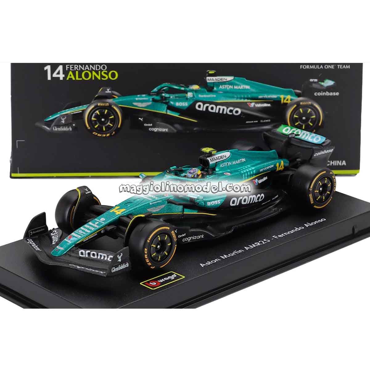 ASTON MARTIN N.14 2025 Fernando Alonso 1.43 - BURAGO cod.BU38251-A 1