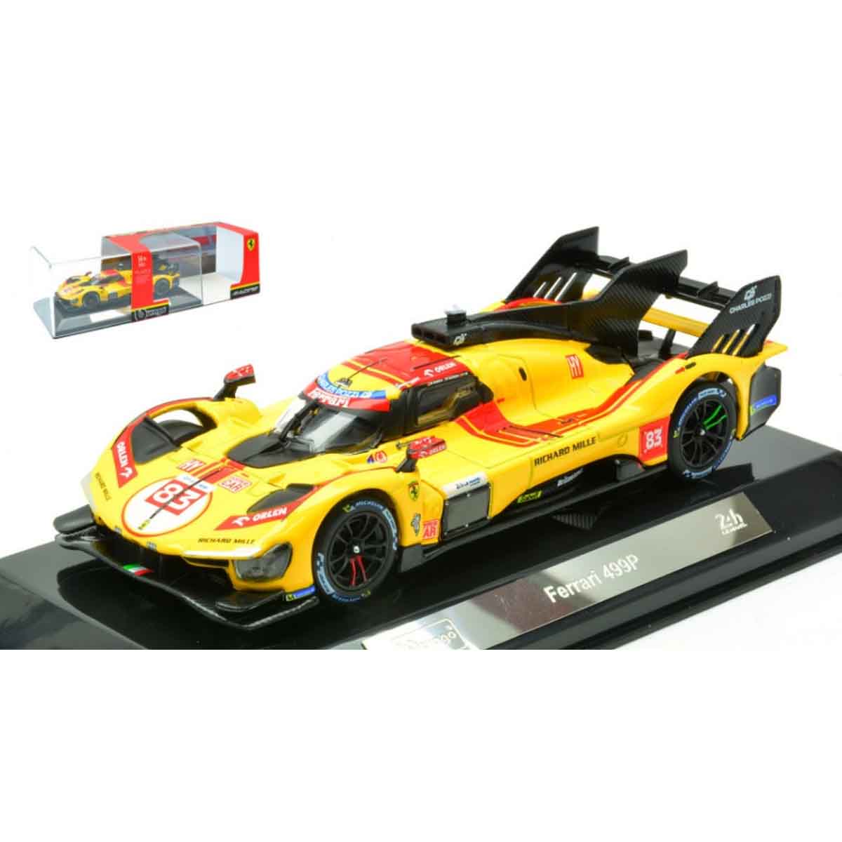 FERRARI 499P N.83 Winner Le Mans 2025 KUBICA-HANSON-YE SIGNATURE 1.43 - BURAGO cod.BU36321