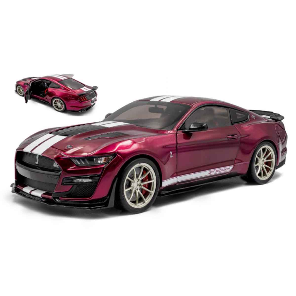 FORD SHELBY MUSTANG GT500KR 2023 Met. Purple-White Stripes 1.18 - SOLIDO cod.SL1805915