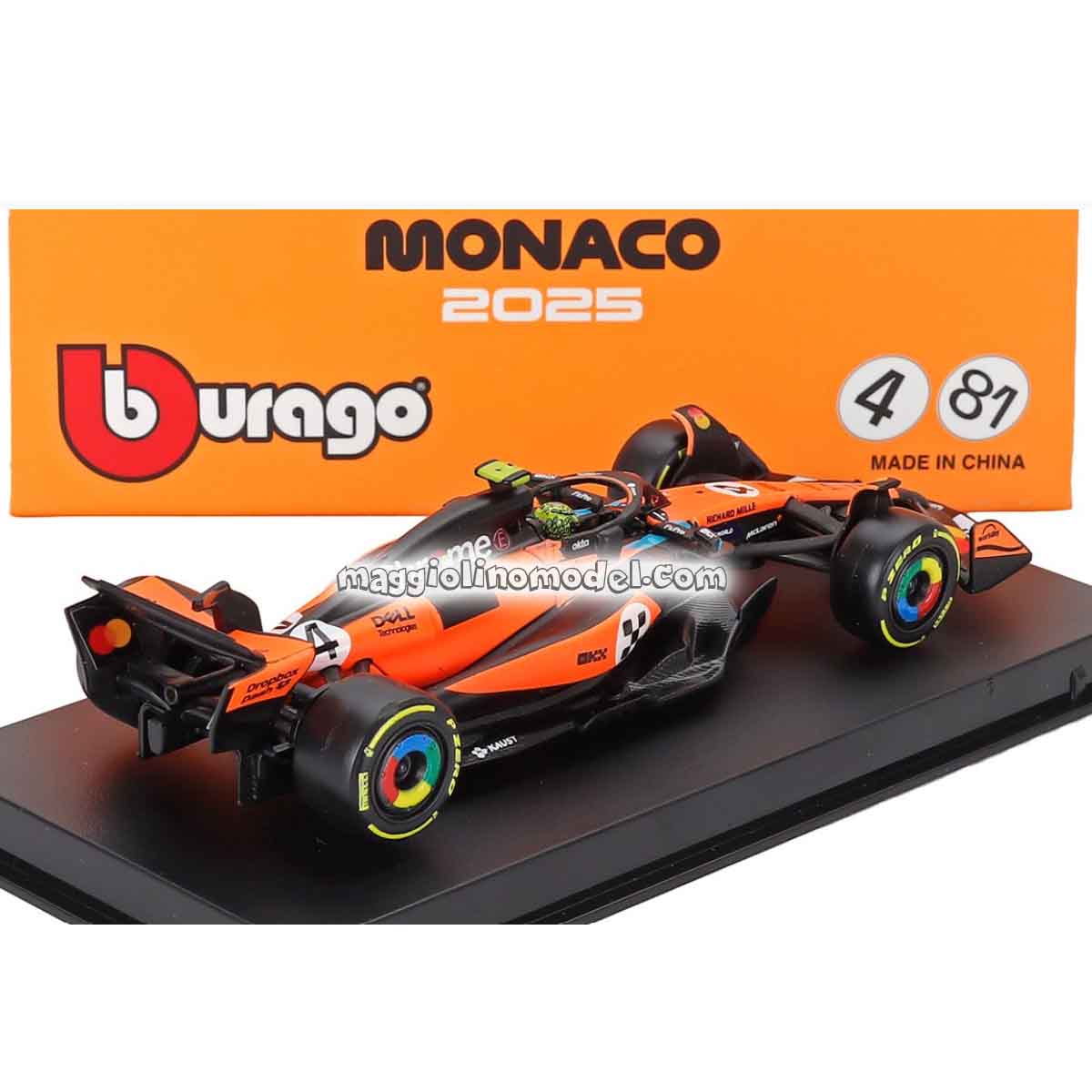 MCLAREN N.4 World Champion Winner MONACO GP 2025 Lando Norris - BURAGO cod.38249 2