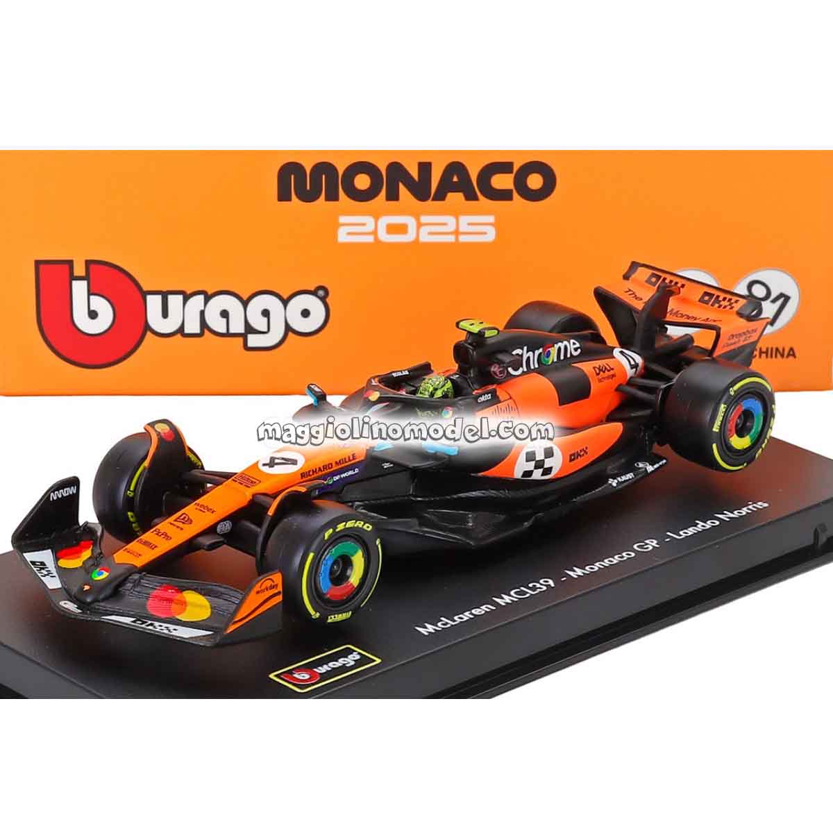 MCLAREN N.4 World Champion Winner MONACO GP 2025 Lando Norris - BURAGO cod.38249
