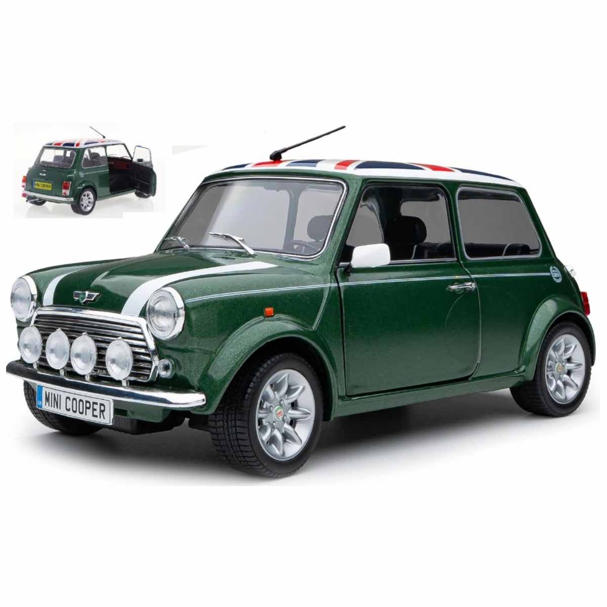 MINI COOPER SPORT BRITISH RACING 1997 Green and Flag 1.18 - SOLIDO cod.SL1800612