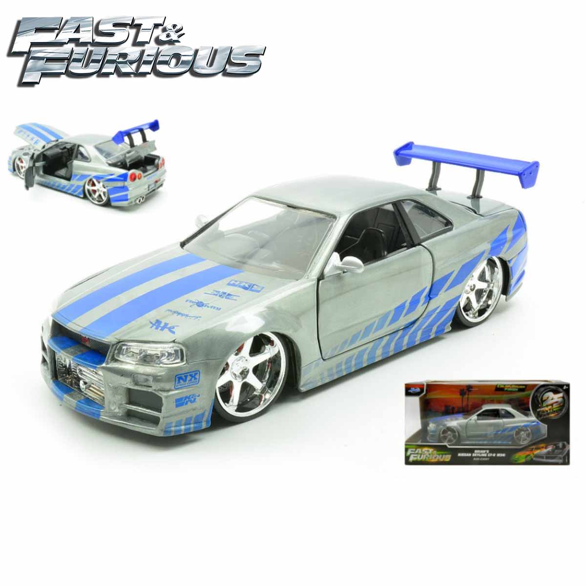 NISSAN SKILINE Silver 1.24 - FAST & FURIOUS - JADA cod.JADA36818