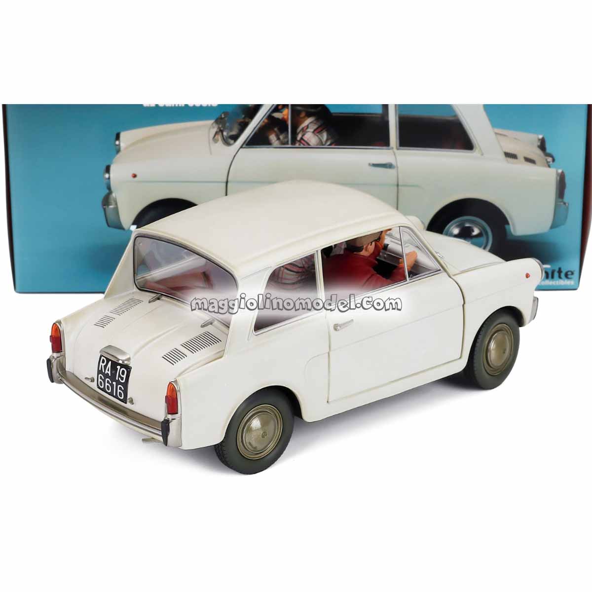 AUTOBIANCHI BIANCHINA 4 POSTI con Fantozzi e Filini Bianca 1.18 - FANTOZZI SUBISCE ANCORA (1983) - CLC-MODELS cod.110733 2