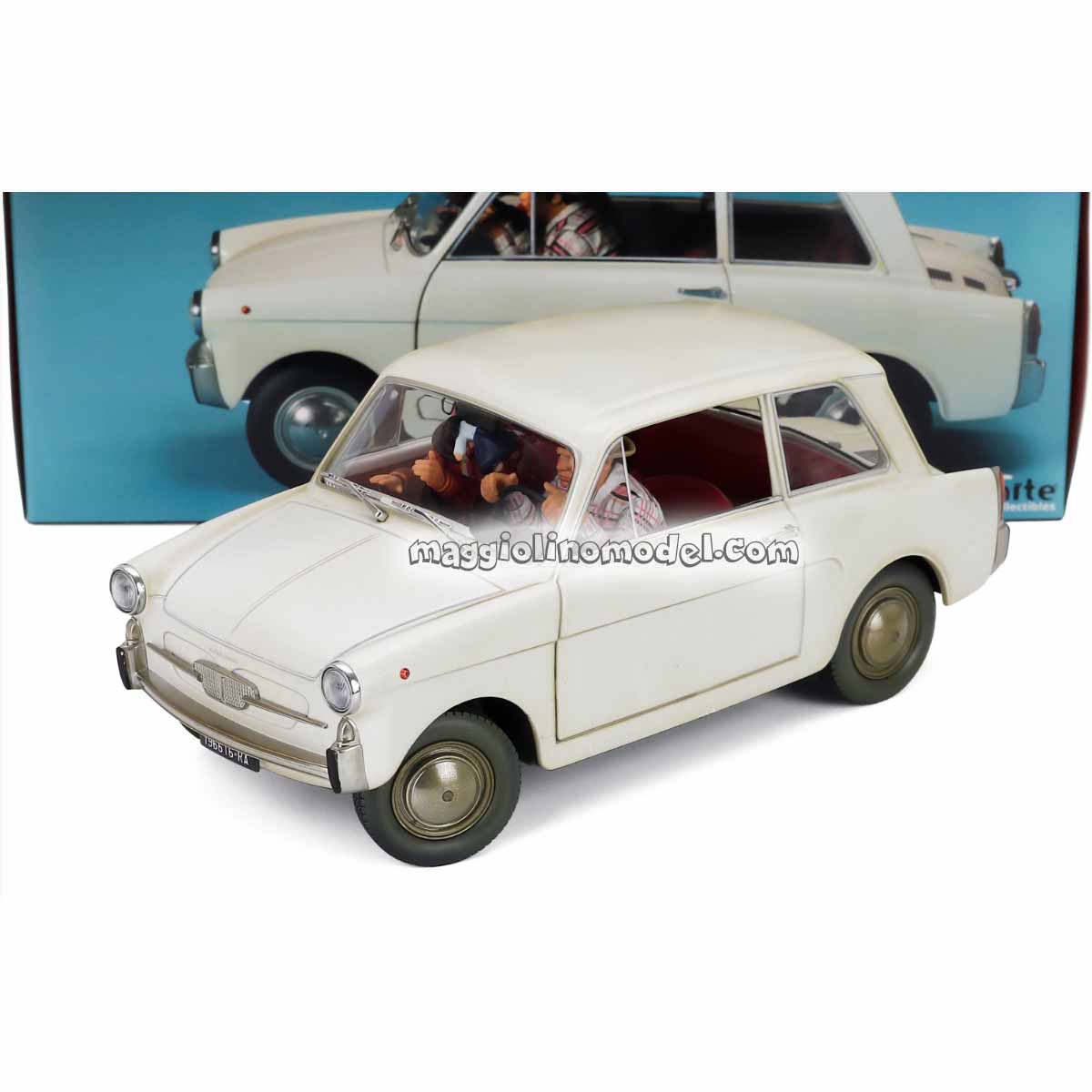 AUTOBIANCHI BIANCHINA 4 POSTI con Fantozzi e Filini Bianca 1.18 - FANTOZZI SUBISCE ANCORA (1983) - CLC-MODELS cod.110733