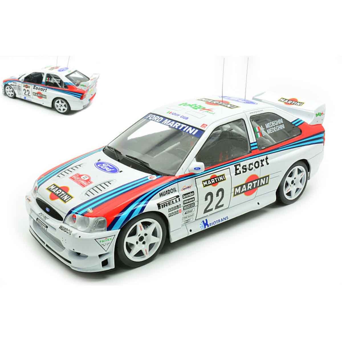 FORD ESCORT WRC N.22 Rally San Remo 1998 MEDEGHINI-CAPOFERRI 1.18 - IXO MODELS cod.18RMC171B