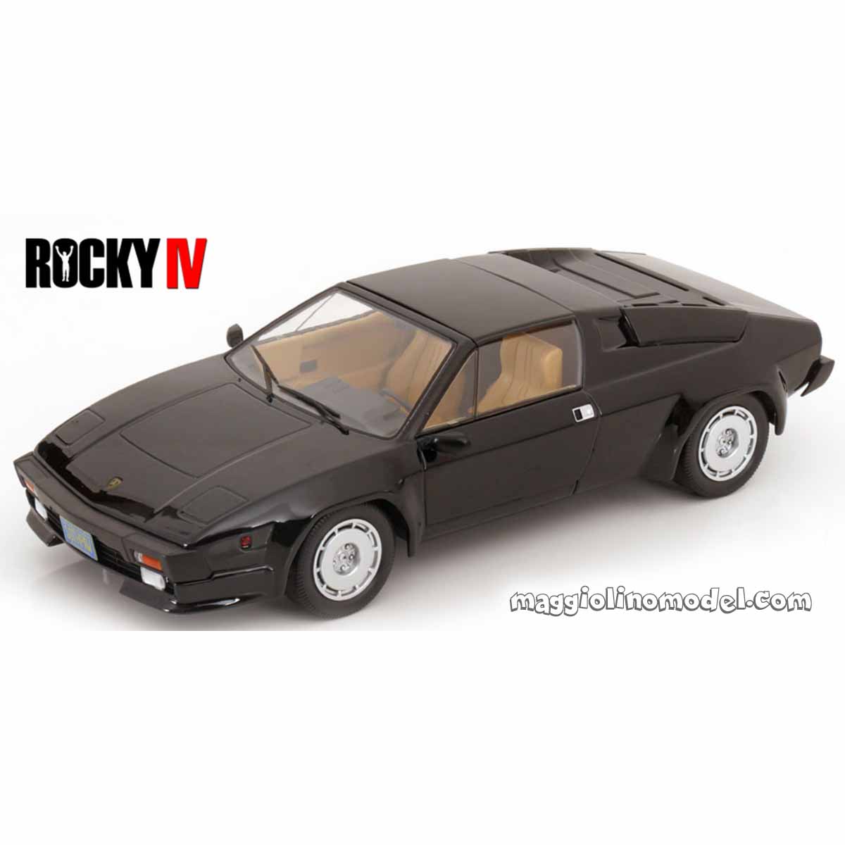 LAMBORGHINI JALPA 3500 1982 Black 1.18 with removible Hard Top - ROCKY IV - KK SCALE cod.KKDC181284