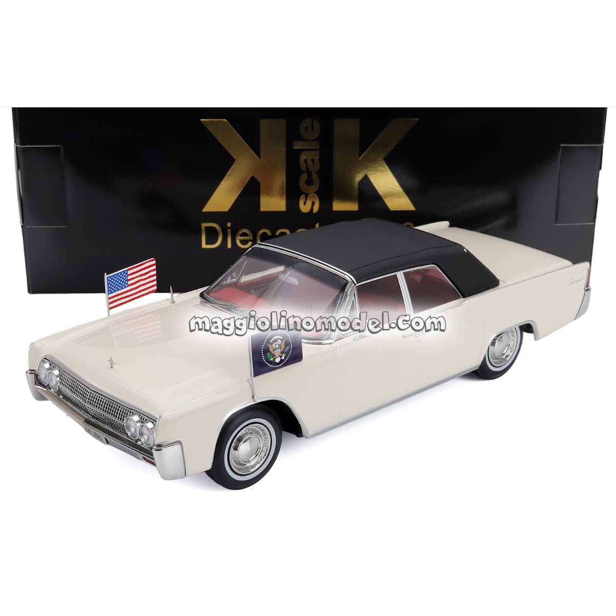 LINCOLN CONTINENTAL Cabriolet Presidential 1963 JOHN FITZGERALD KENNEDY 1.18 - KK SCALE cod.KKDC181523